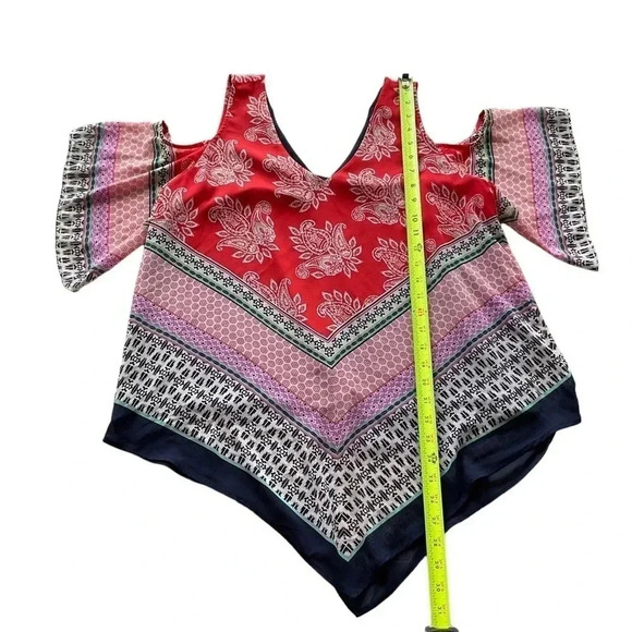 Daniel Rainn DR2 *Nordstrom* Bandana Print Open Shoulder Triangle Top Medium - Picture 12 of 15
